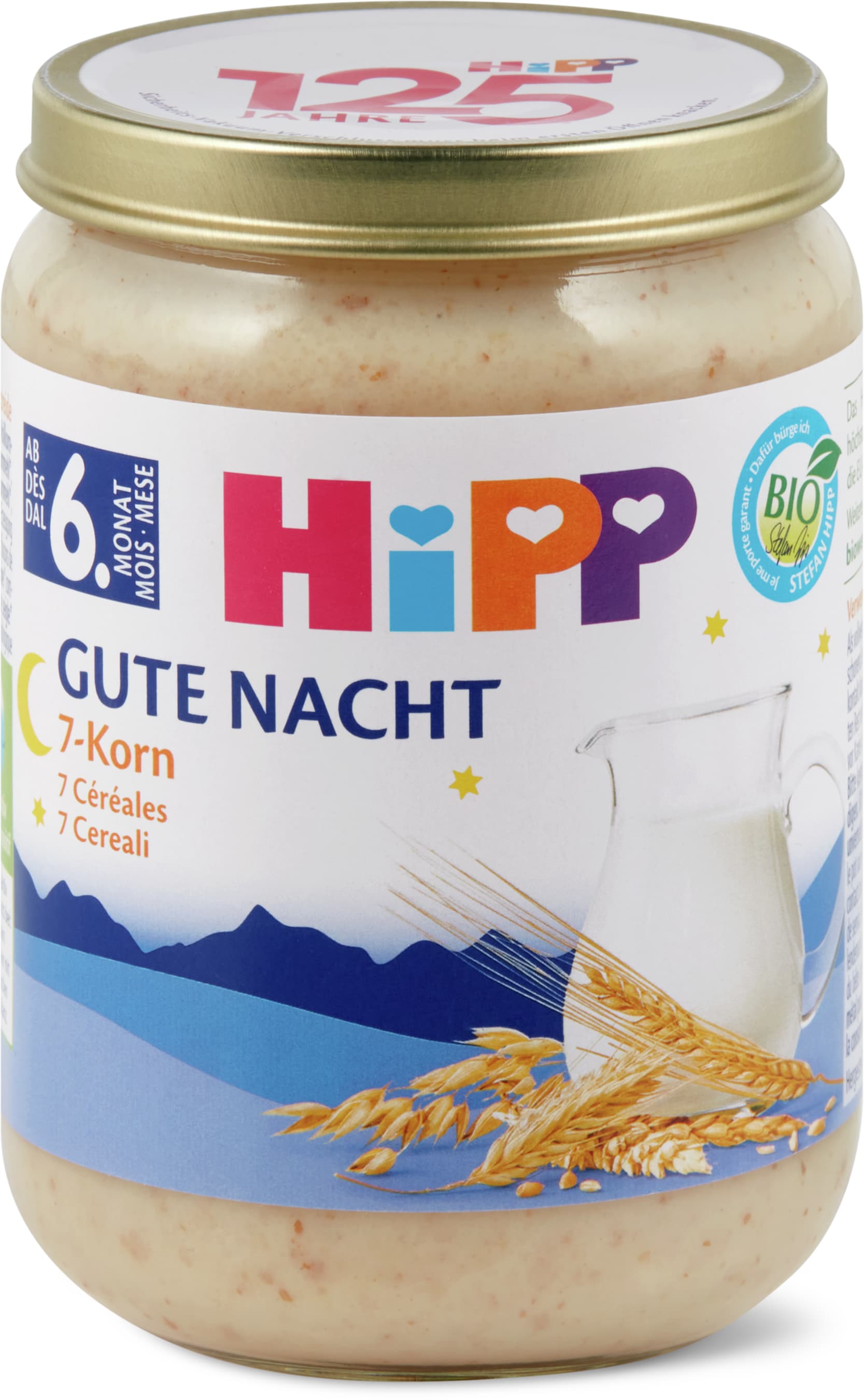 Hipp Bouillie Gute Nacht 7 céréales Bio, à partir de 6 mois 190g